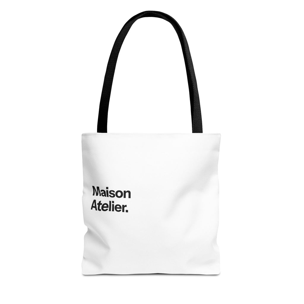 Maison Atelier. Tote Bag – Minimalist White Canvas Shoulder Tote