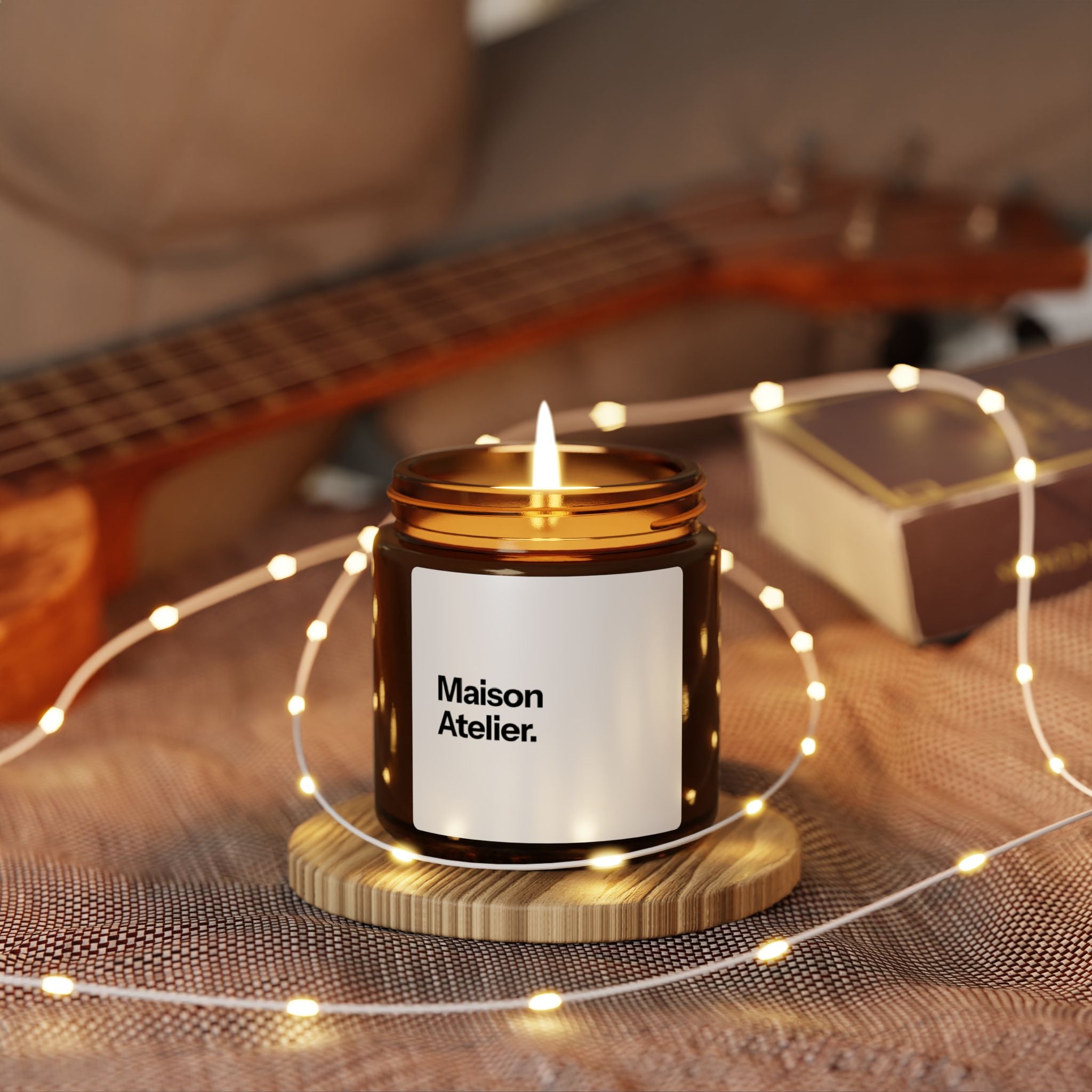 Maison Atelier Soy Candle —  Amber Jar (Scented, Multi-Size)