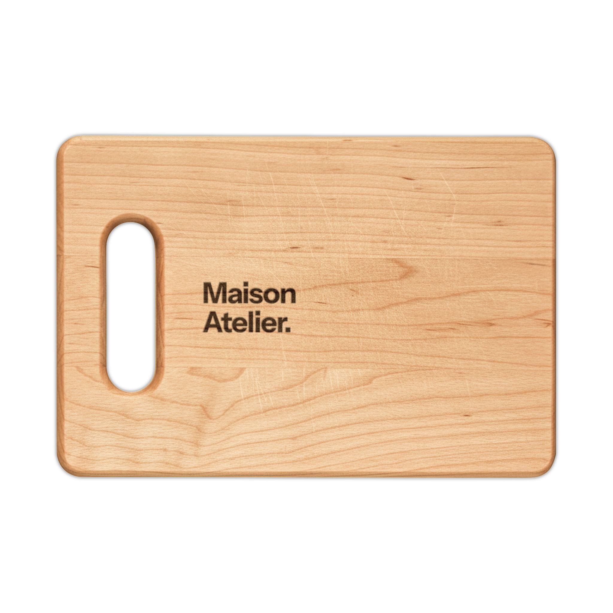 Maison Atelier. Engraved Maple Cutting Board — 'Maison Atelier' Wooden Serving & Prep Board