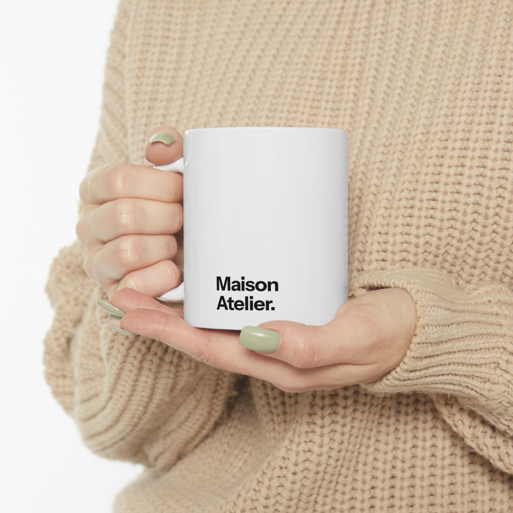 Maison Atelier White Ceramic Mug — Coffee Mug (11oz, 15oz)