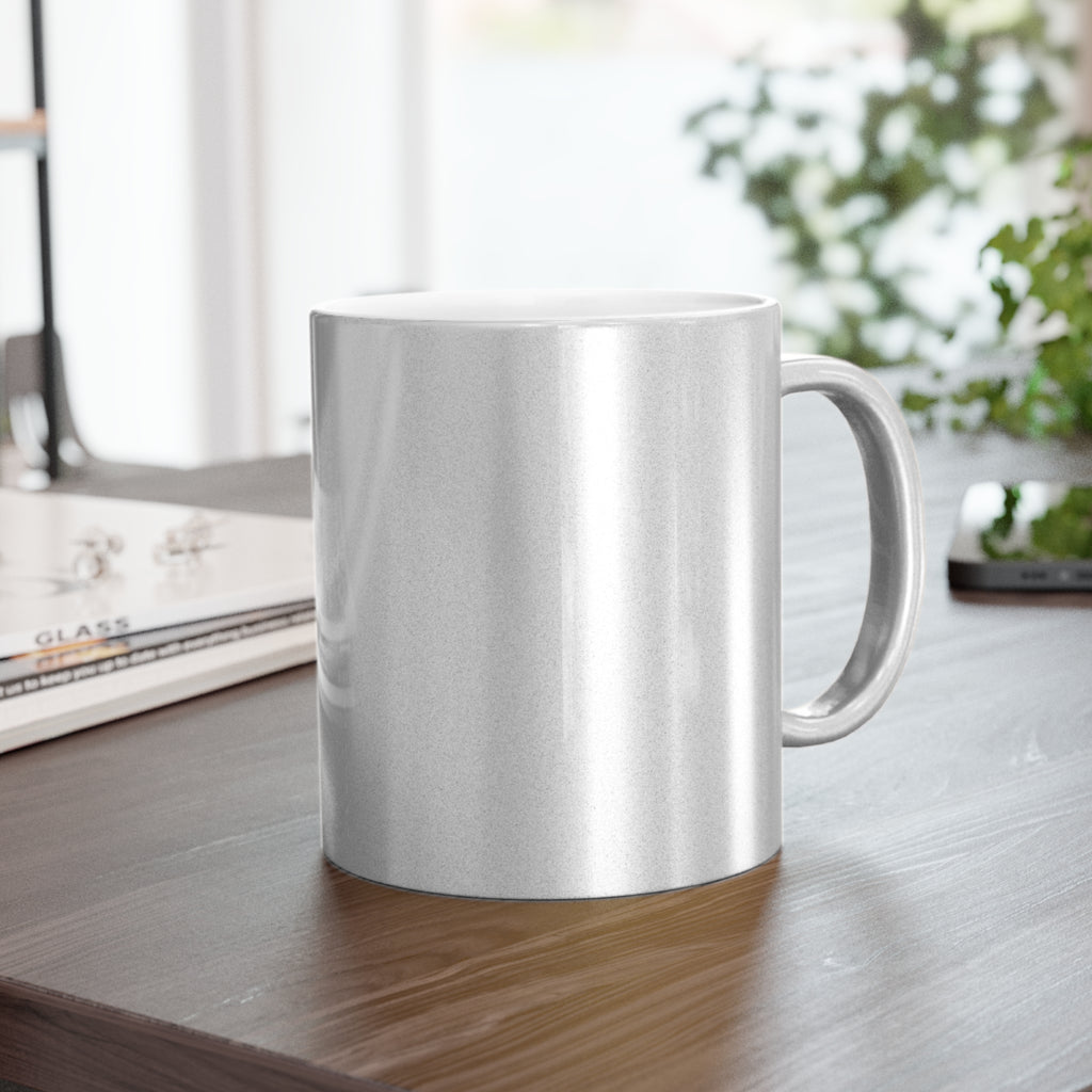 Maison Atelier Metallic Mug — Gold Shimmer Coffee Cup (11oz)