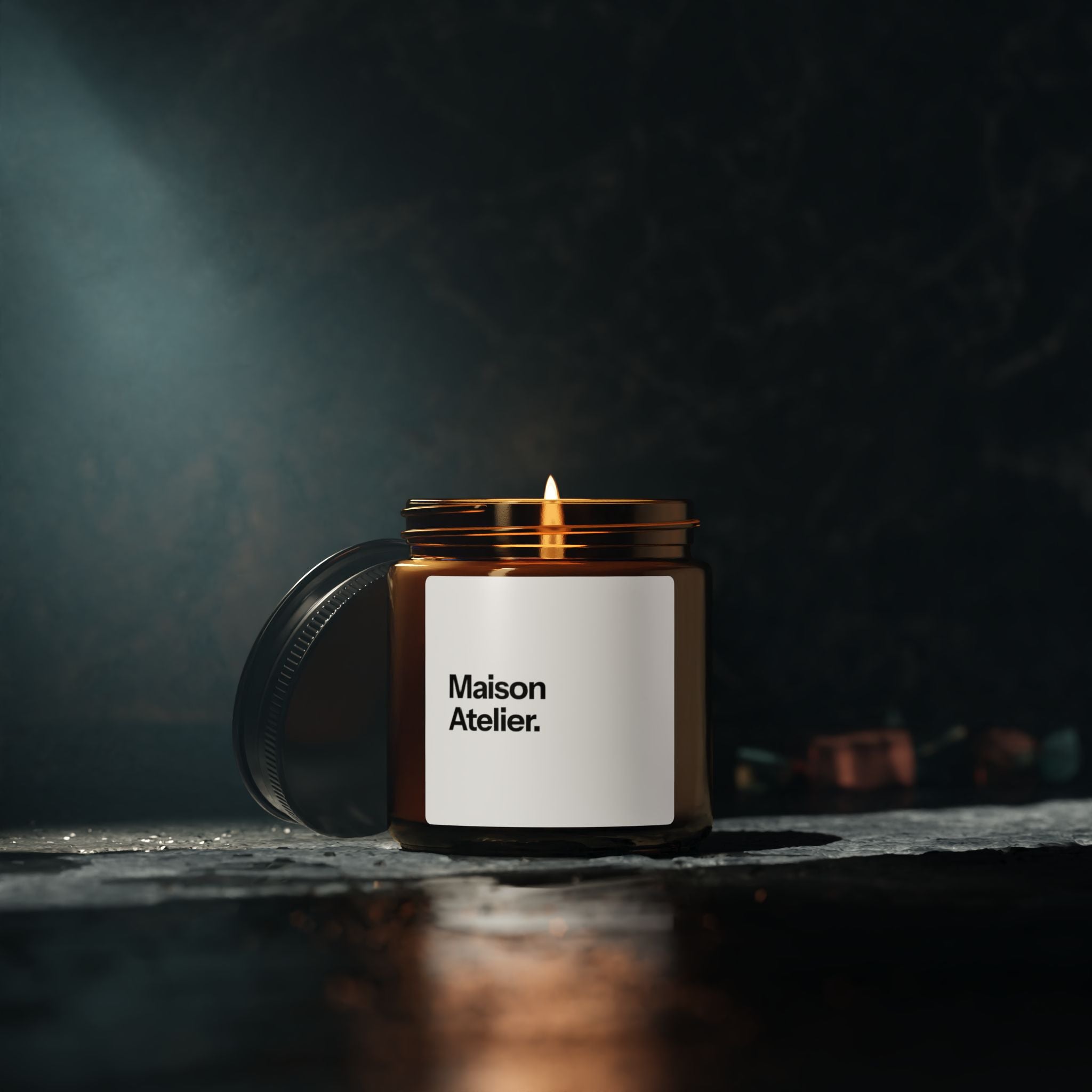 Maison Atelier Soy Candle —  Amber Jar (Scented, Multi-Size)