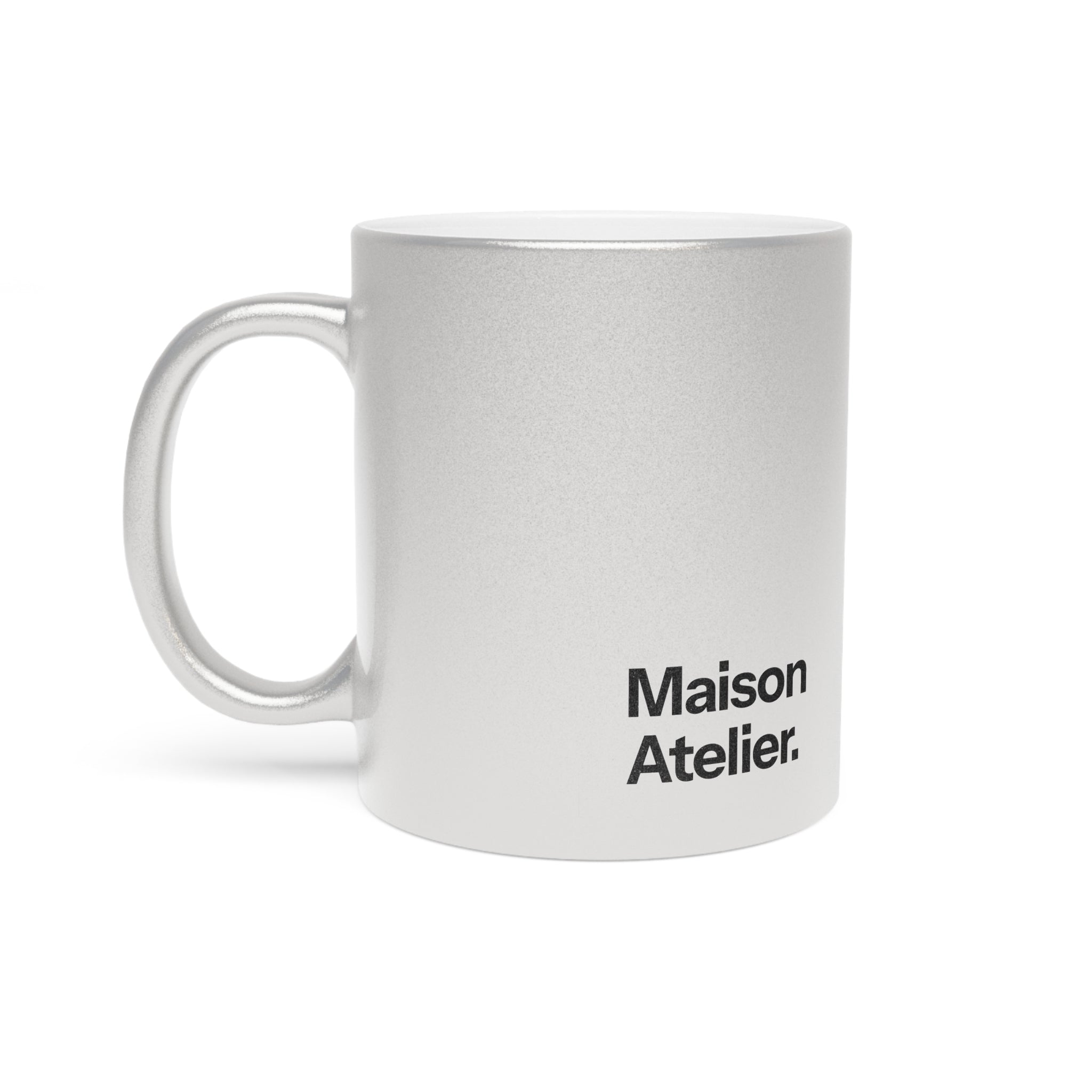 Maison Atelier Metallic Mug — Gold Shimmer Coffee Cup (11oz)