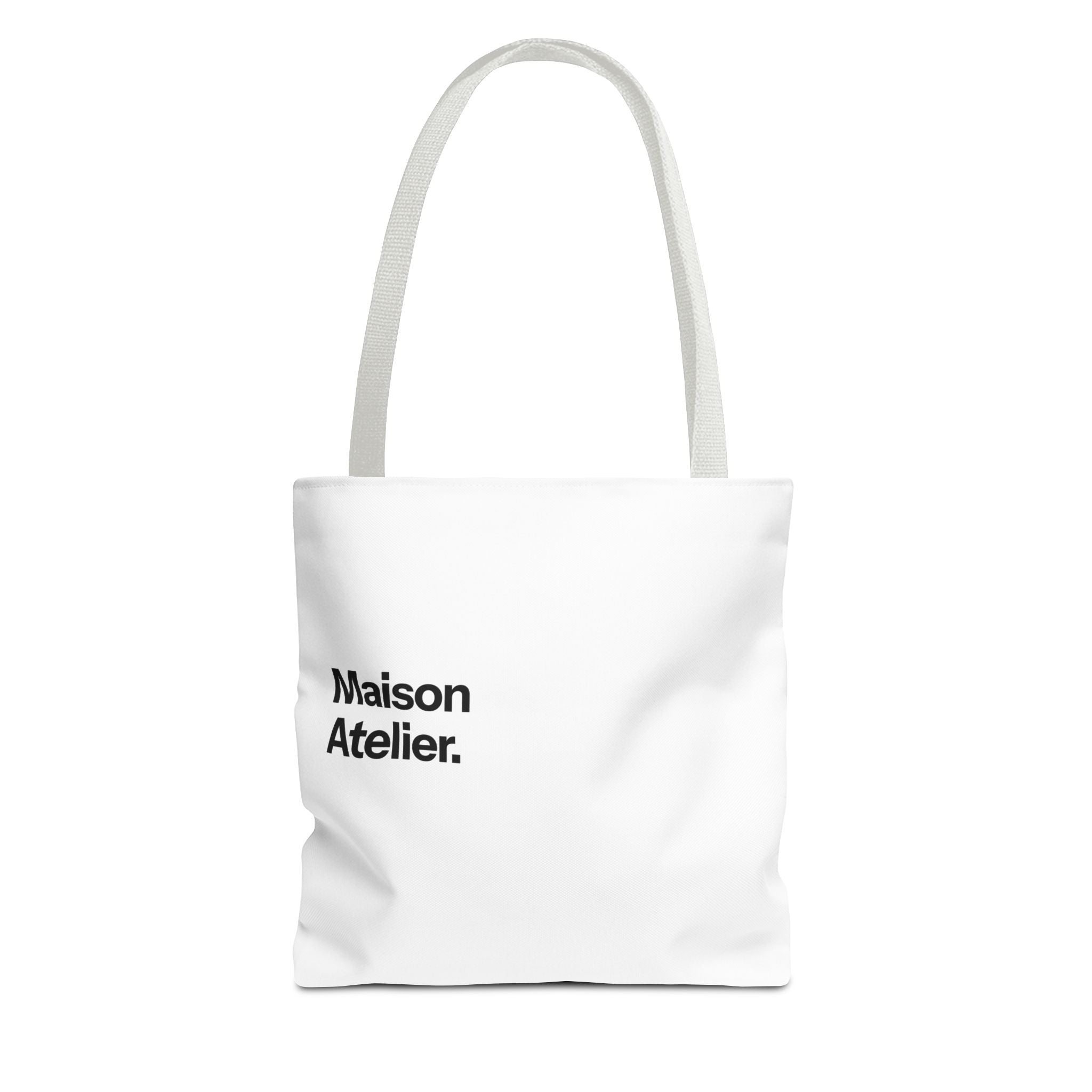 Maison Atelier. Tote Bag – Minimalist White Canvas Shoulder Tote