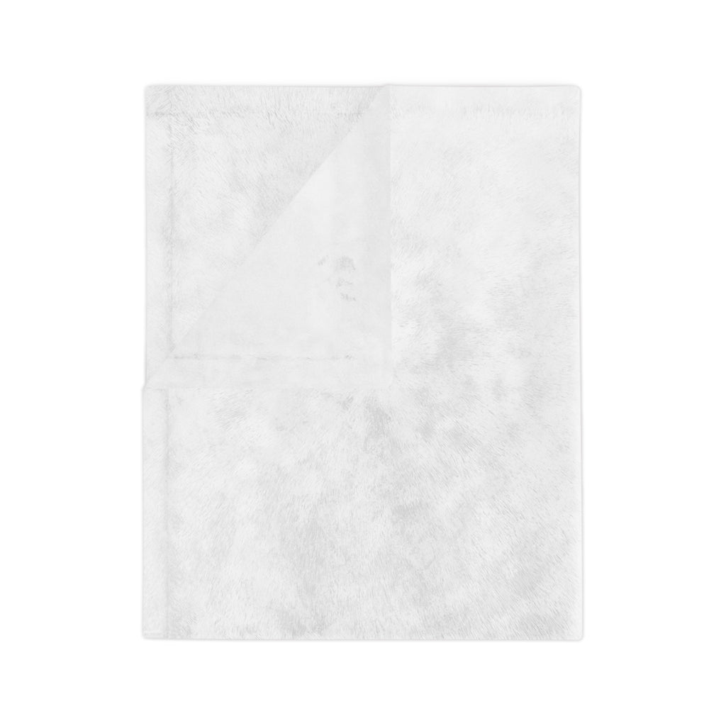 Maison Atelier. Velveteen Microfiber Blanket — Soft White Throw with Minimal Logo