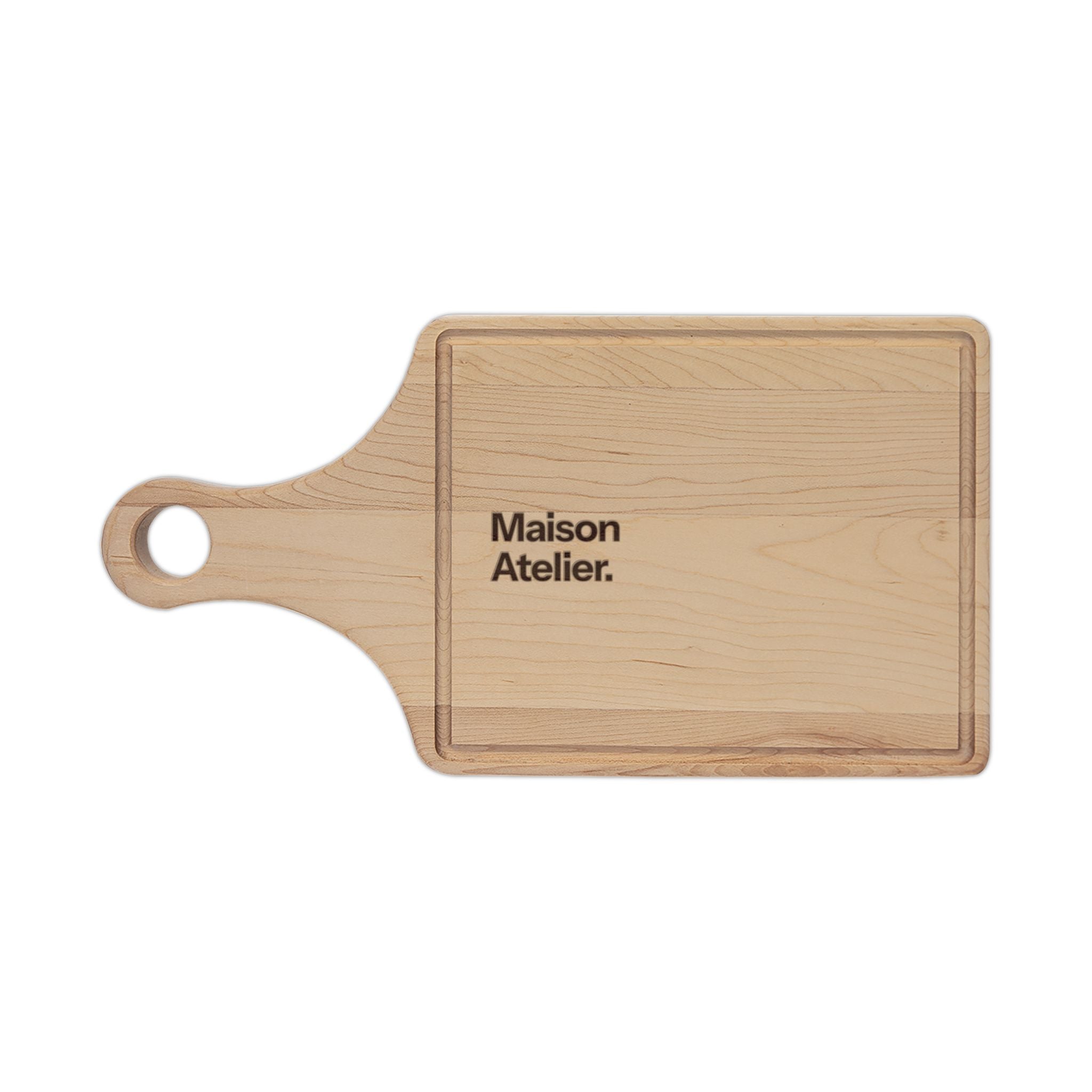 Maison Atelier. Engraved Maple Cutting Board — 'Maison Atelier' Wooden Serving & Prep Board