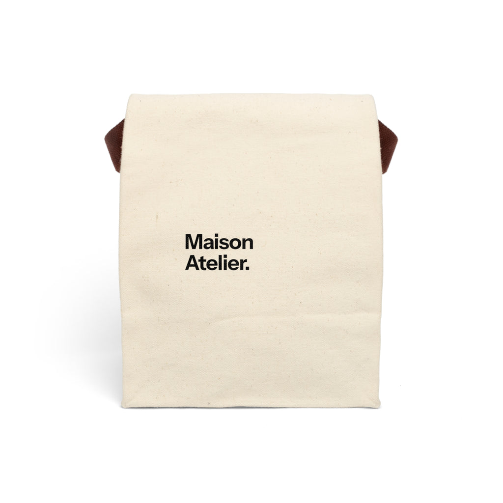 Maison Atelier. Canvas Lunch Bag — Maison Atelier Printed Strap Tote