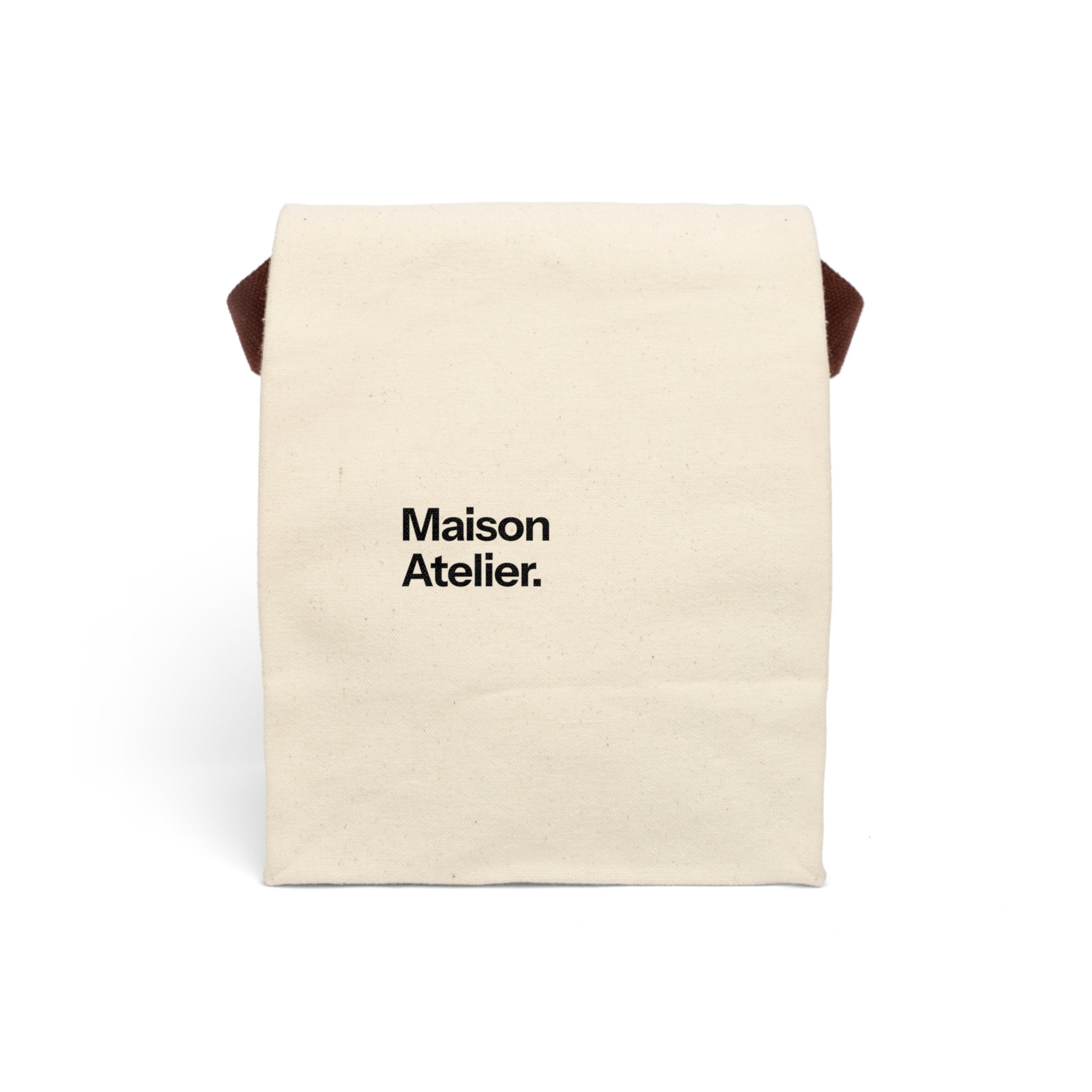 Maison Atelier. Canvas Lunch Bag — Maison Atelier Printed Strap Tote
