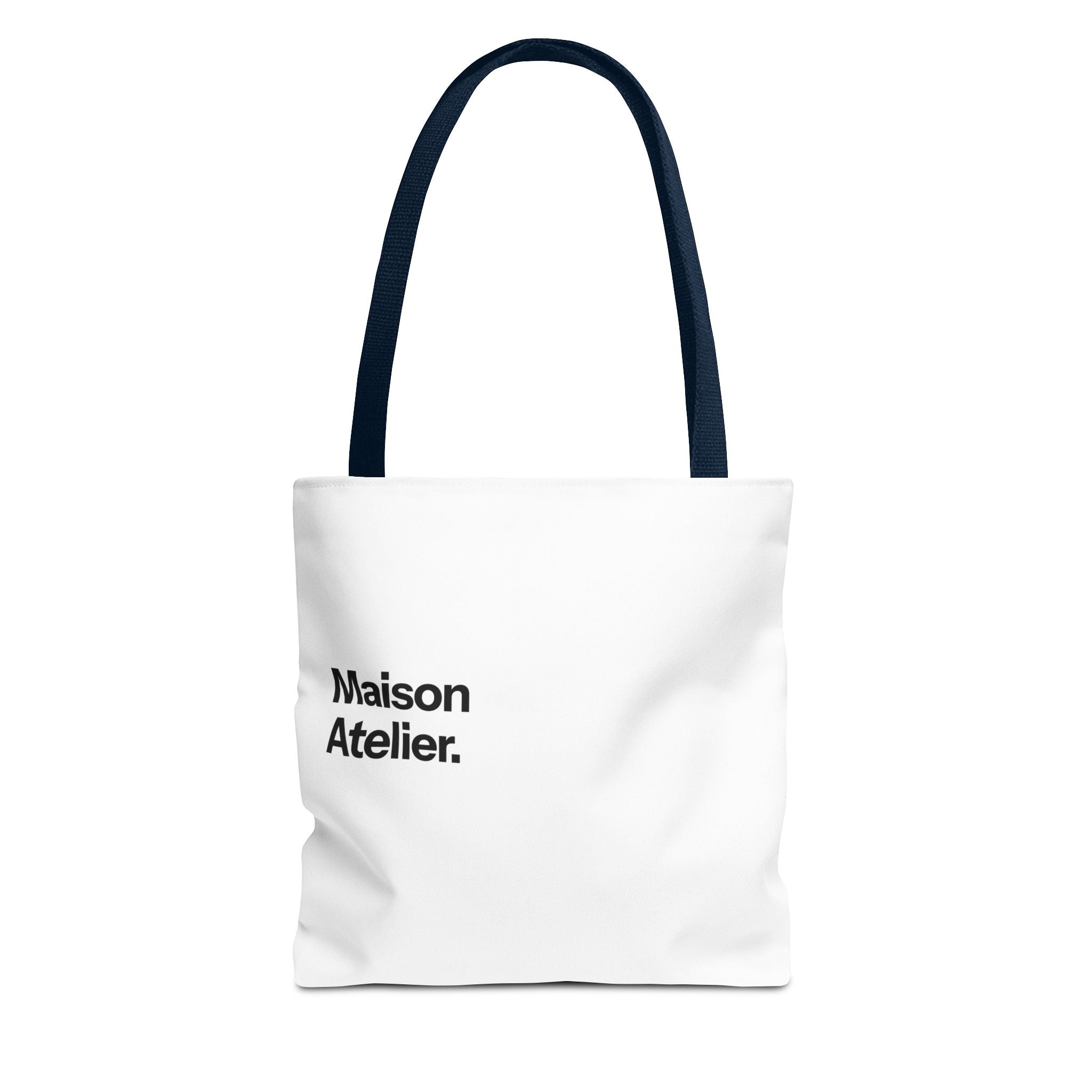 Maison Atelier. Tote Bag – Minimalist White Canvas Shoulder Tote