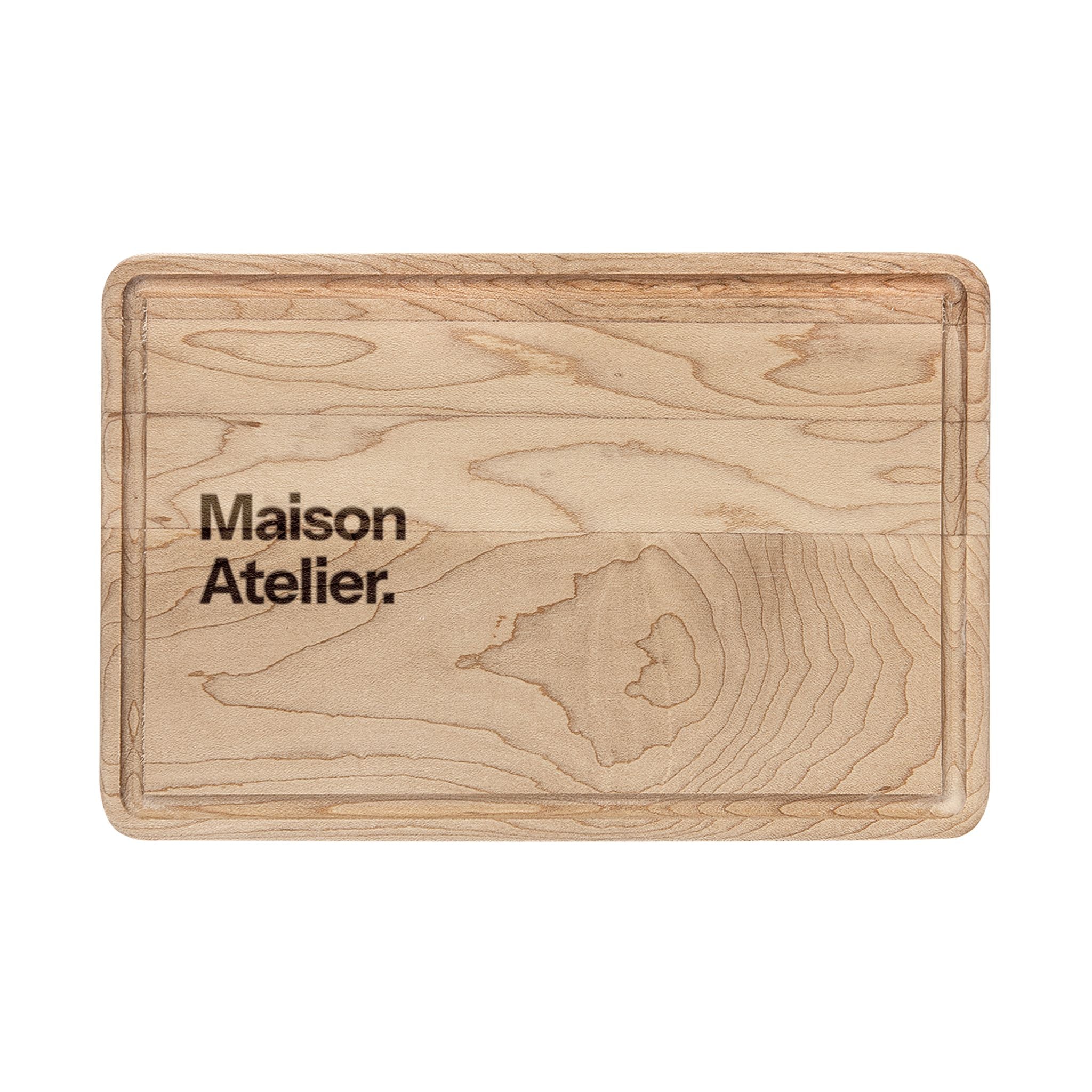 Maison Atelier. Engraved Maple Cutting Board — 'Maison Atelier' Wooden Serving & Prep Board